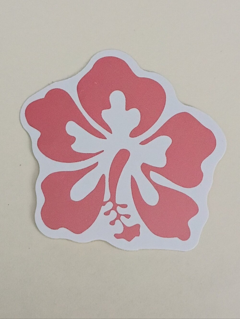10/$10 Sticker - Peachy Pink Hibiscus Tropical Flower